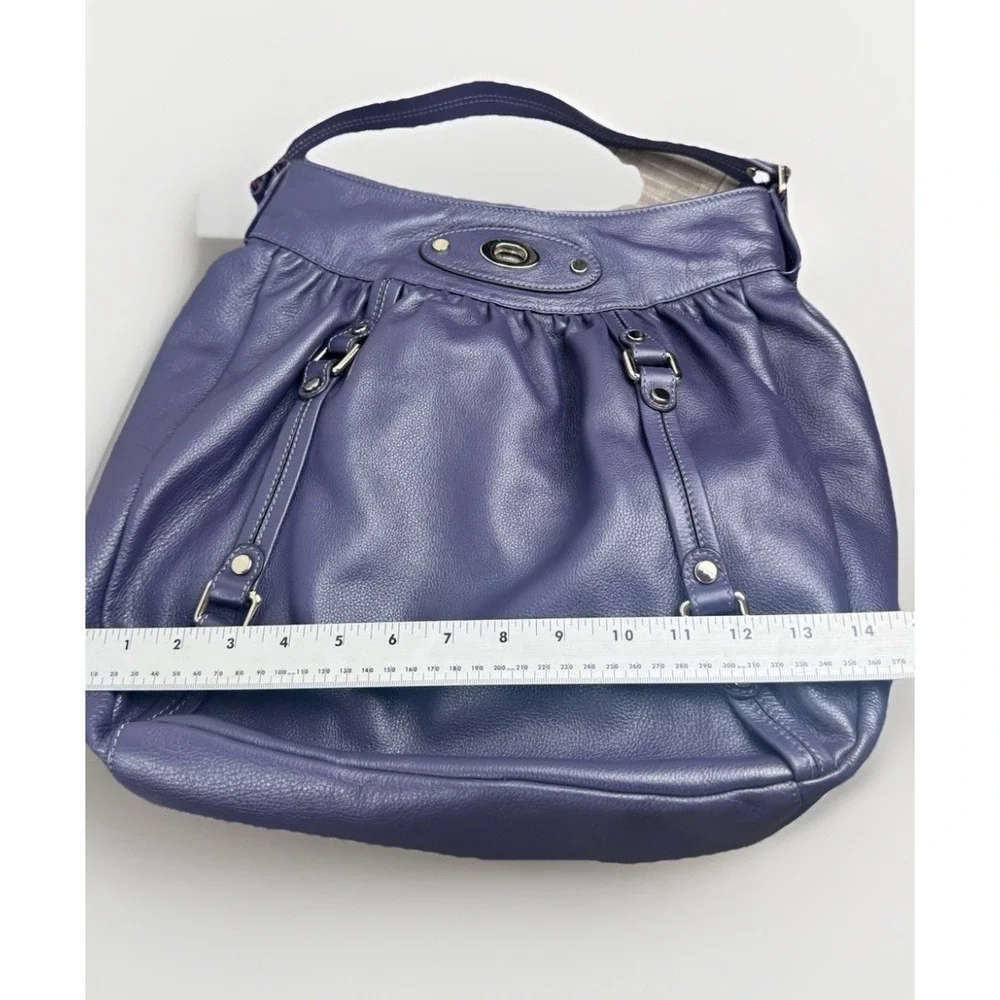 Karla Hanson Purple Hobo Shoulder Bag Vegan Leather Slouch Purse‎ Handbag